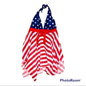 American Flag- Bathing Suit Top